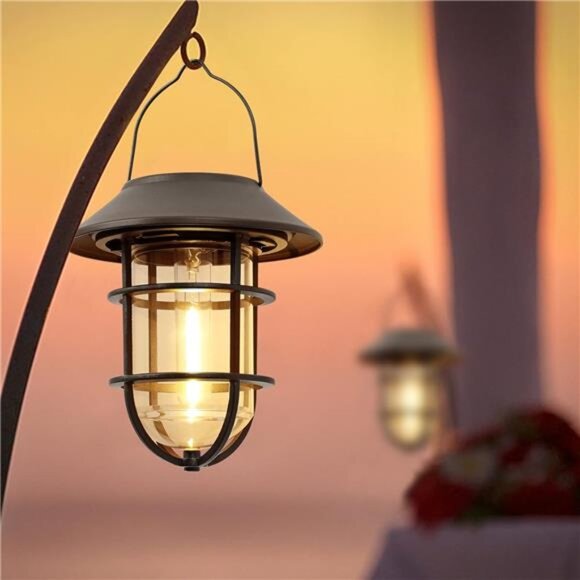 Upgrade Solar Outdoor Lights, Hanging Lantern, Waterproof Solar Lights - Picture 2 of 7